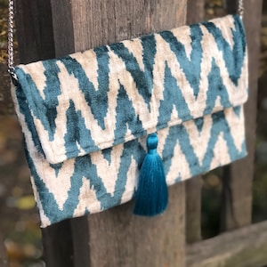 Bolsa clutch, bolsa clutch Ikat, bolsa de noite, bolsa Ikat, capa para iPad, presentes para ela, bolsa de viagem, bolsa estilosa, mini bolsa feminina, presente para o dia das mães