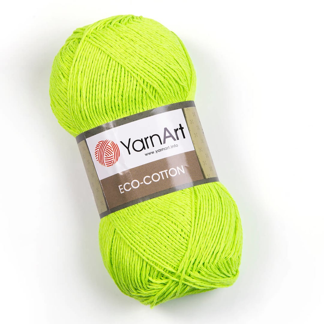 Yarnart Eco Cotton-summer Yarn, Crochet Yarn, Amigurumi Yarn, Organic ...