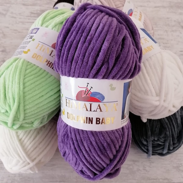 Fio Himalaya Dolphin Baby: Chenille macio para tricô e crochê