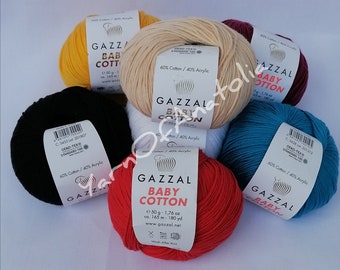 Gazzal Baby Cotton Yarn: Amigurumi Knitting Rope (50gr/165m)