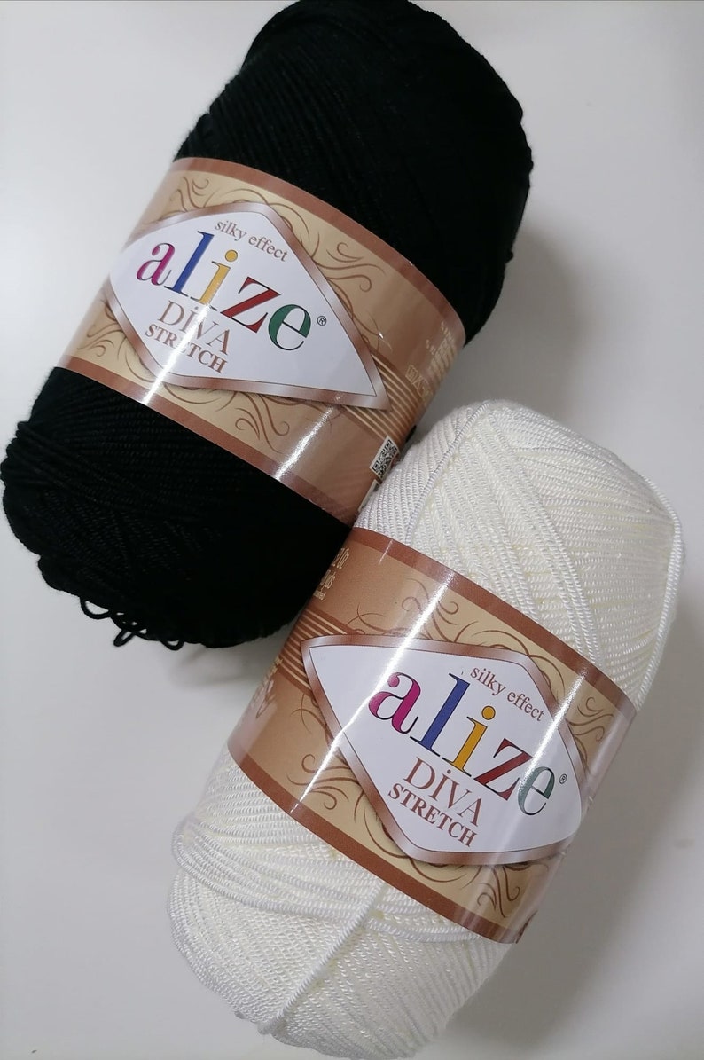Alaze Label Alize Diva Stretch Yarn: Microfiber Acrylic Blend, Summer Knitting Yarn ...
