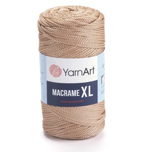 4mm Yarnart Macrame XL - Wall Decoration Shiny Yarn Macrame Rug,Craft Cord,Polyester Macrame Cord,100% Polyester Macrame Rope,Macrame Bag