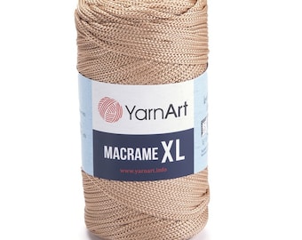 Yarnart Macrame XL: 4 mm Polyester Bastelschnur, Glänzender Wandschmuck