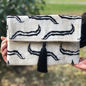 Bolsos únicos, bolso de mano para mujer, cartera de mano, cartera de mano, terciopelo de seda, bolso de mano Ikat, bolso de noche, bolso de mano Ikat