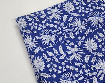 hand block printed fabric 100% cotton print, Cotton Cloth, Fabric by the Yard, Fabric for Curtains Pillows Dress Making Fabric