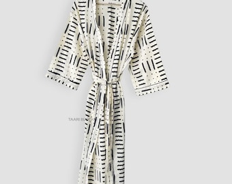 100% Cotton kimono Robes, Pure cotton Kimono, Block Print Cotton Kimono, Festival Clothing, Kimono Kaftan, Oriental Robe, Women's robes
