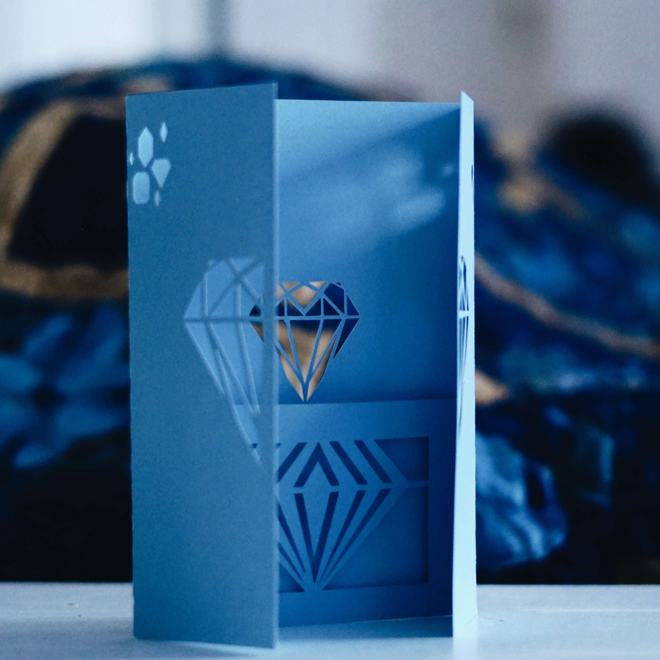 Diamond Gate Fold Card [5x7] *digital Download [svg|dxf|png|jpg|pdf] - Etsy
