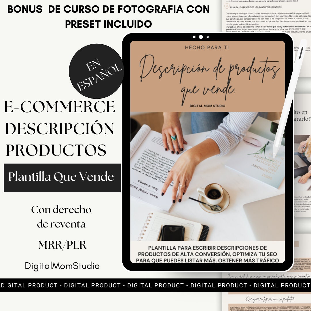 How to Write Etsy Product Listing Template, Spanish Etsy Product