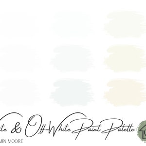 Whites & Off Whites - Benjamin Moore Paint Palette - Paint Color Schemes for Interior and Exterior - Paint Color Palette