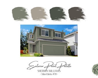 Sherwin Williams Exterior Paint Palette #39: House Paint Scheme (Digital Download)