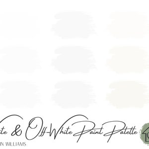 Whites & Off Whites - Sherwin Williams Paint Palette - Paint Color Schemes for Interior and Exterior - Paint Color Palette