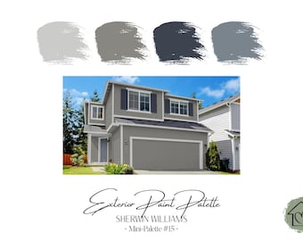 Sherwin Williams Exterior Paint Palette #15: House Paint Scheme (Digital Download)