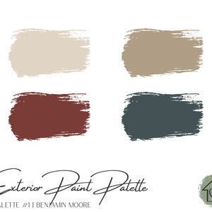 Exterior Paint Palette 1 - Benjamin Moore Exterior Paint Colors - House Paint Colors - Exterior Paint Scheme