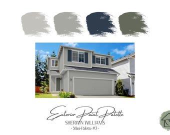 Sherwin Williams Exterior Paint Palette #3: House Paint Scheme (Digital Download)