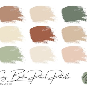 Cozy Boho - Benjamin Moore Paint Palette - Paint Color Schemes for Interiors - Paint Color Palette - Paint Color Ideas