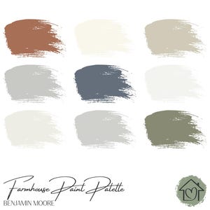 Farmhouse Benjamin Moore Paint Palette: Interior Color Scheme (Digital Download)