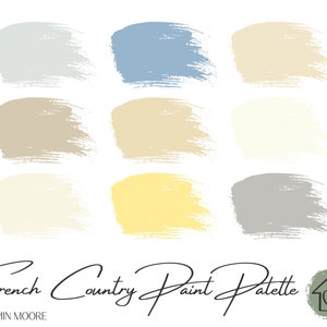 French Country - Benjamin Moore Paint Palette - Paint Color Schemes for Interiors - Paint Color Palette - Paint Color Ideas