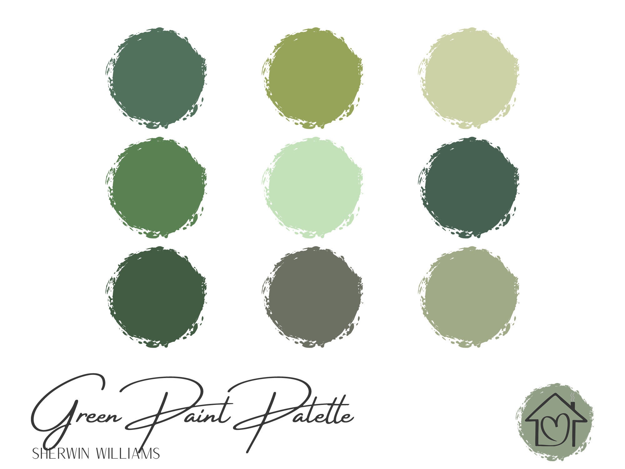 Greens Sherwin Williams Paint Palette Paint Color Schemes for Interior and  Exterior Paint Color Palette 