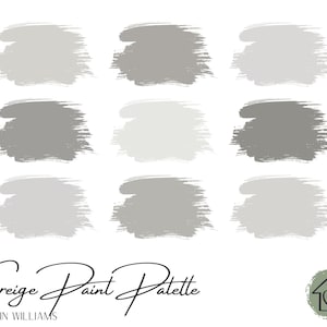 Greiges - Sherwin Williams Paint Palette - Paint Color Schemes for Interior and Exterior - Paint Color Palette