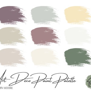 Art Deco - Benjamin Moore Paint Palette - Paint Color Schemes for Interiors - Paint Color Palette - Paint Color Ideas
