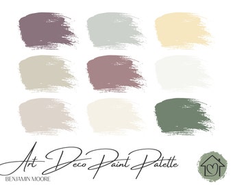 Art Deco - Benjamin Moore Paint Palette - Paint Color Schemes for Interiors - Paint Color Palette - Paint Color Ideas