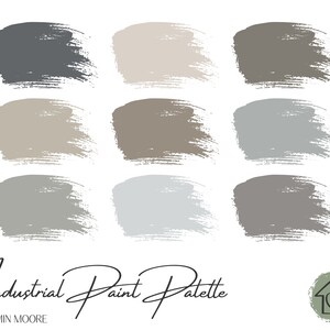 Industrial - Benjamin Moore Paint Palette - Paint Color Schemes for Interiors - Paint Color Palette - Paint Color Ideas