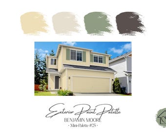 Benjamin Moore Exterior Paint Palette #25: House Paint Scheme (Digital Download)