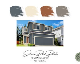 Benjamin Moore Exterior Paint Palette #37: House Paint Scheme (Digital Download)