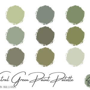 Neutral Greens - Sherwin Williams Paint Palette - Paint Color Schemes for Interior and Exterior - Paint Color Palette