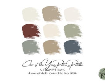 Sherwin Williams Universal Khaki - 2026 Color of the Year: Interior & Exterior Paint Colors (Digital Download)