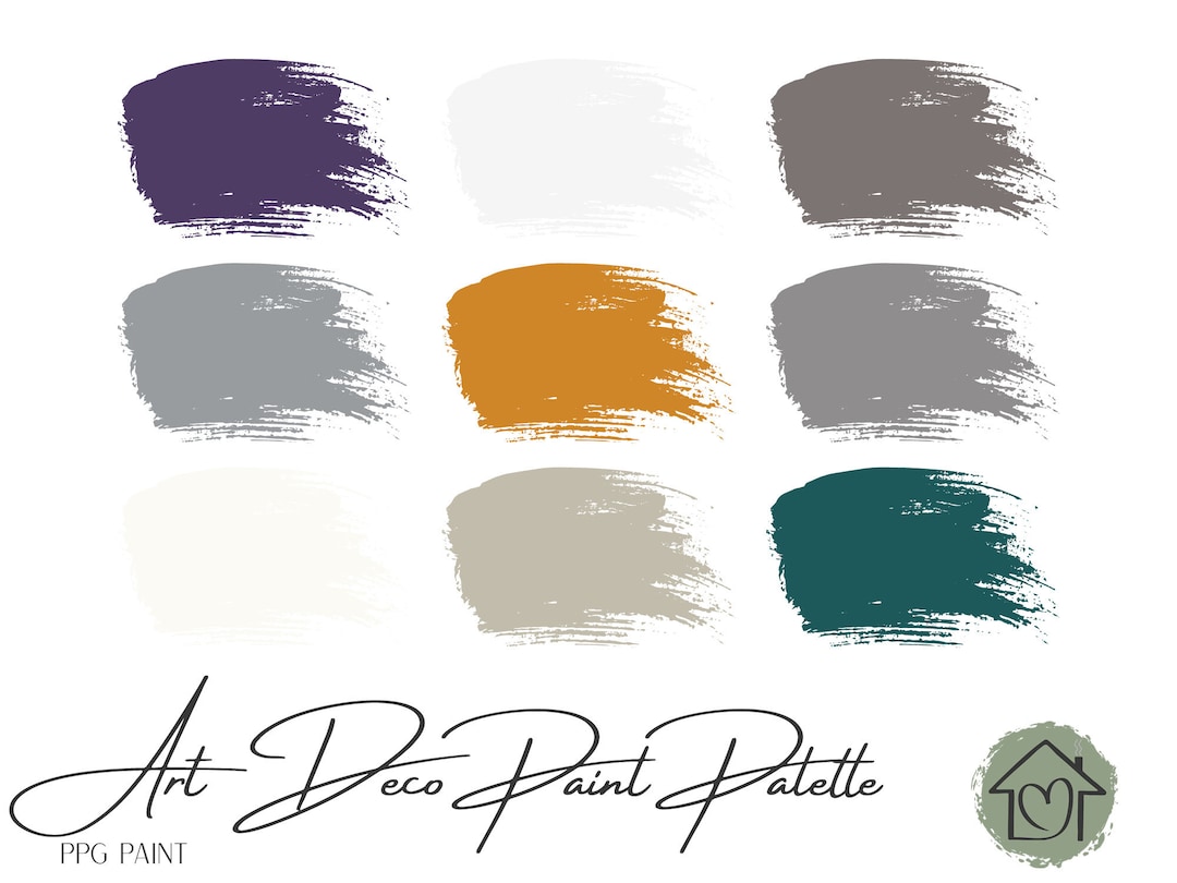 Art Deco PPG Paint Palette Paint Color Schemes for Etsy