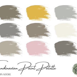 Scandinavian - Benjamin Moore Paint Palette - Paint Color Schemes for Interiors - Paint Color Palette - Paint Color Ideas