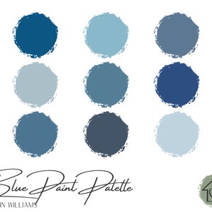 Blues - Sherwin Williams Paint Palette - Paint Color Schemes for Interior and Exterior - Paint Color Palette