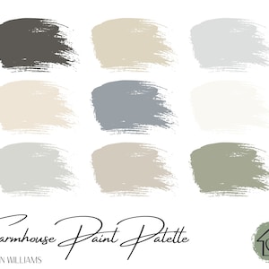 Farmhouse - Sherwin Williams Paint Palette - Paint Color Schemes for Interiors - Paint Color Palette - Paint Color Ideas