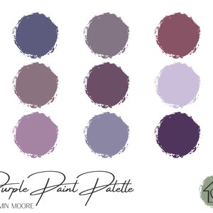 Purples - Benjamin Moore Paint Palette - Paint Color Schemes for Interior and Exterior - Paint Color Palette