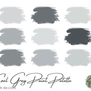 Cool Grays - Sherwin Williams Paint Palette - Paint Color Schemes for Interior and Exterior - Paint Color Palette