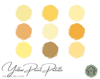 Yellows - Sherwin Williams Paint Palette - Paint Color Schemes for Interior and Exterior - Paint Color Palette