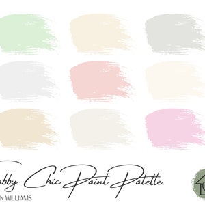 Shabby Chic - Sherwin Williams Paint Palette - Paint Color Schemes for Interiors - Paint Color Palette - Paint Color Ideas