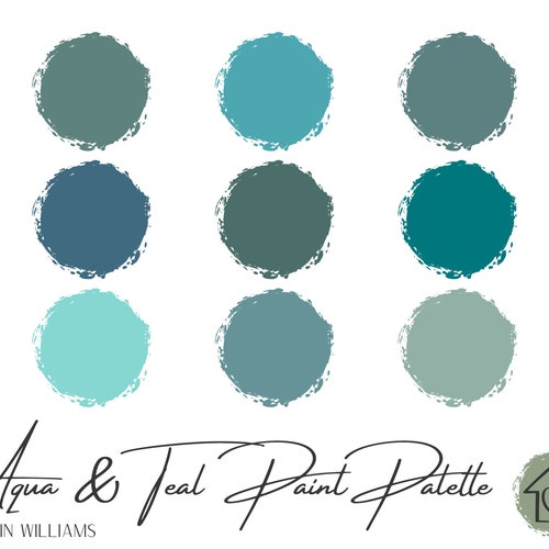 Blues PPG Paint Palette Paint Color Schemes for Interior Etsy