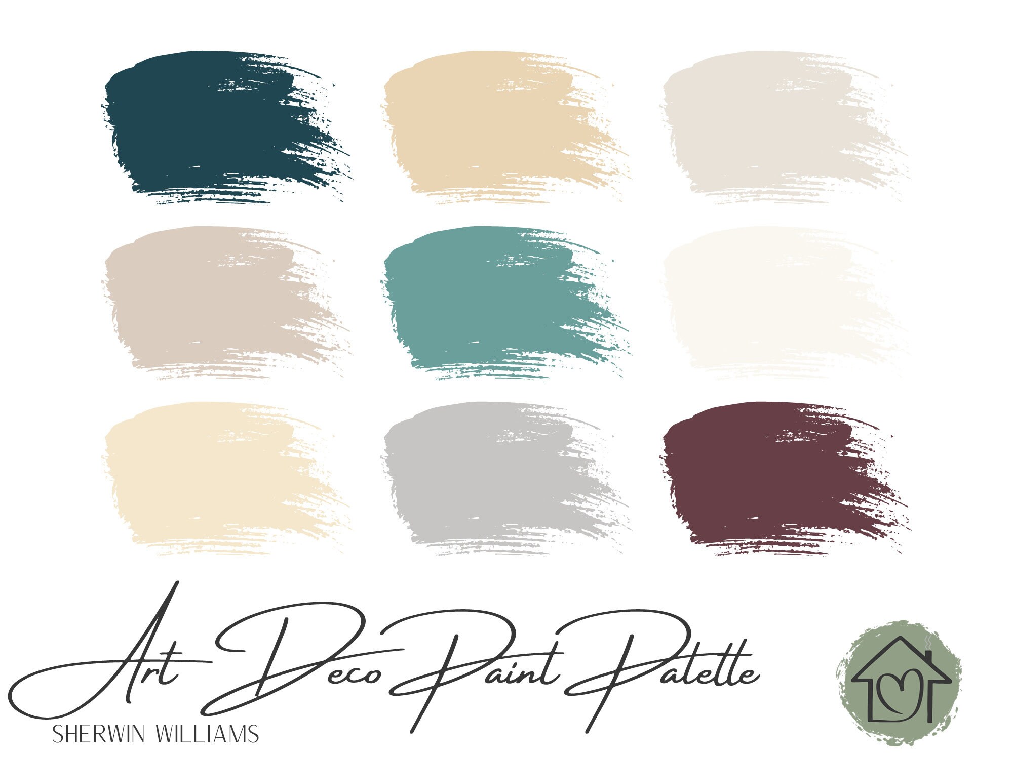 Art Deco Sherwin Williams Paint Palette Paint Color - Etsy