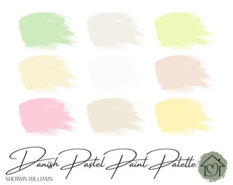 Danish Pastel - Sherwin Williams Paint Palette - Paint Color Schemes for Interiors - Paint Color Palette - Paint Color Ideas