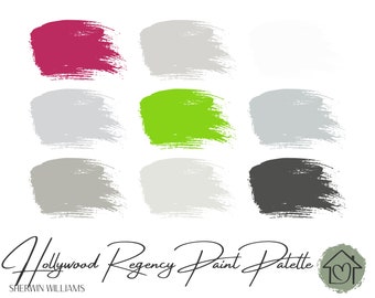 Hollywood Regency - Sherwin Williams Paint Palette - Paint Color Schemes for Interiors - Paint Color Palette - Paint Color Ideas