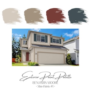 Benjamin Moore Exterior Paint Palette #1: House Paint Scheme (Digital Download)
