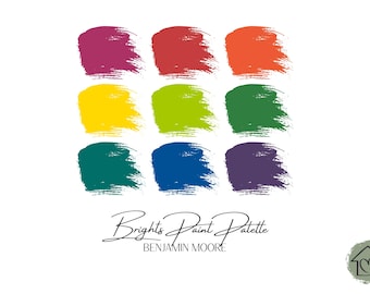 Benjamin Moore Brights Paint Palette: Interior & Exterior Paint Colors (Digital Download)