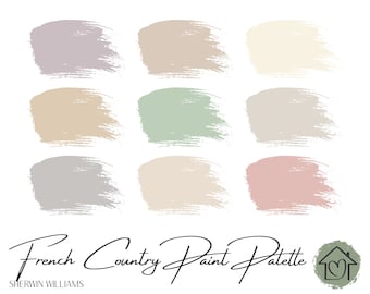 French Country - Sherwin Williams Paint Palette - Paint Color Schemes for Interiors - Paint Color Palette - Paint Color Ideas