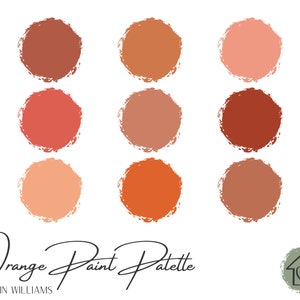 Oranges - Sherwin Williams Paint Palette - Paint Color Schemes for Interior and Exterior - Paint Color Palette