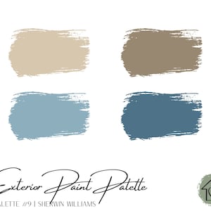 Exterior Paint Palette 9 - Sherwin Williams Exterior Paint Colors - House Paint Colors - Exterior Paint Scheme
