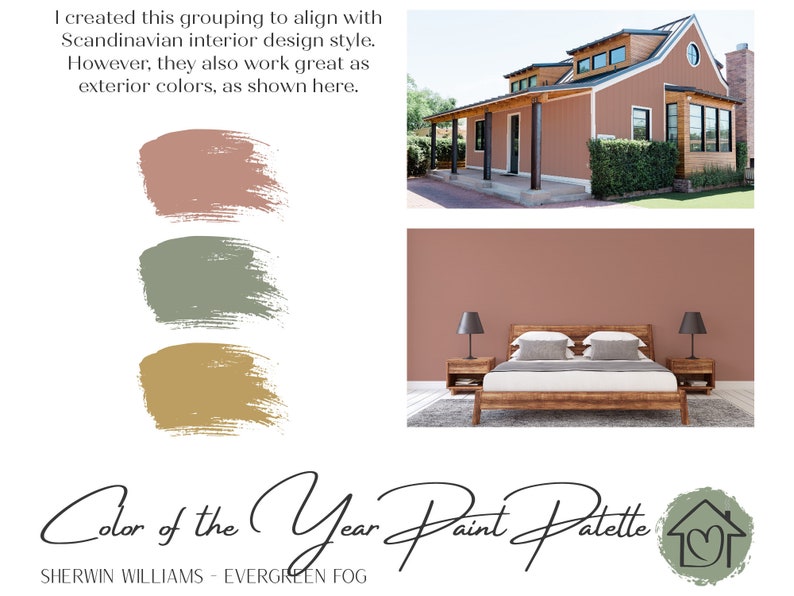 Color of the Year Evergreen Fog Sherwin Williams Paint - Etsy