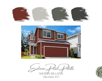 Sherwin Williams Exterior Paint Palette #27: House Paint Scheme (Digital Download)