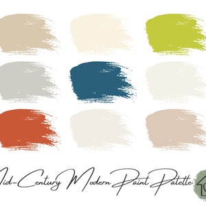 Mid-Century Modern - Behr Paint Palette - Paint Color Schemes for Interiors - Paint Color Palette - Paint Color Ideas